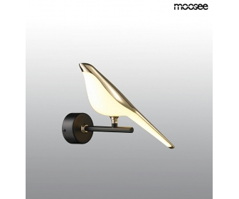 MOOSEE lampa ścienna BIRD złota