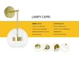 Lampa ścienna CAPRI WALL złota