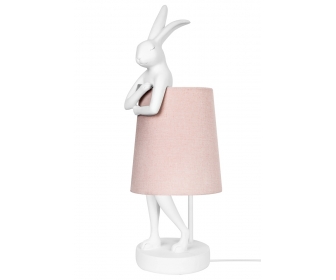 KARE lampa stołowa RABBIT 68 cm biała  / róźowa