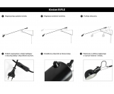 Lampa ścienna RIFLE czarna - włókno węglowe, metal