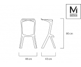MODESTO krzesło barowe MIURA czarne - polipropylen