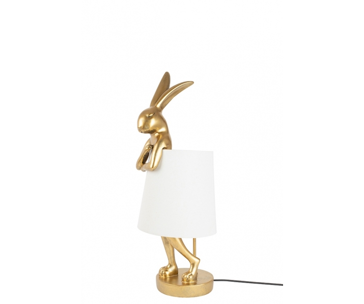 KARE lampa stołowa RABBIT 50 cm złota / biała