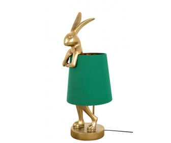 KARE lampa stołowa RABBIT 68 cm  złota / zielona