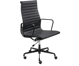 Fotel biurowy AERON PRESTIGE PLUS czarny - skóra naturalna, aluminium