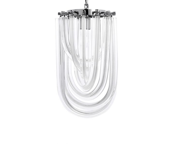 Lampa wisząca MURANO S chrom - szkło, metal