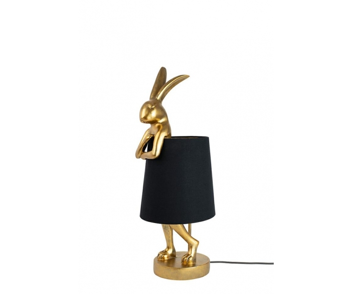 KARE lampa stołowa RABBIT 50 cm złota / czarna