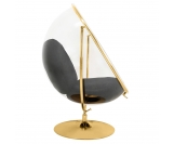 Fotel BUBBLE STAND 2 GOLD VELVET poduszka czarna