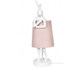 KARE lampa stołowa RABBIT biała / różowa