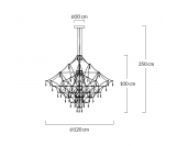 Lampa wisząca CONSTELATION 120 - LED, stal szczotkowana