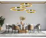 MOOSEE lampa wisząca RING LUXURY 110 złota - LED, chromowane złoto