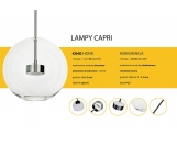 Lampa wisząca CAPRI LINE 3 chrom - 180 LED, aluminium, szkło