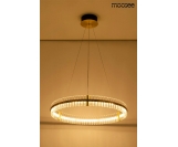 MOOSEE lampa wisząca SATURNUS 85 złota - LED, kryształ, stal szczotkowana