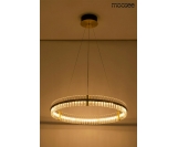 MOOSEE lampa wisząca SATURNUS 85 złota - LED, kryształ, stal szczotkowana