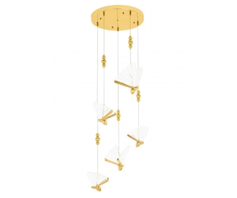 Lampa wisząca BUTTERFLY DISC 5 złota