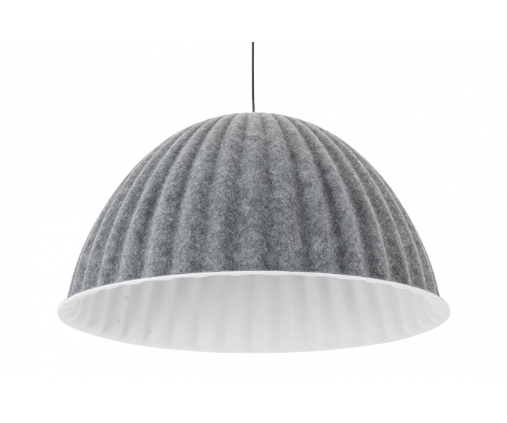 Lampa wisząca MOLD 55 szara - filc, tkanina