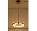 MOOSEE lampa wisząca SATURNUS 47 złota - LED, kryształ, stal szczotkowana