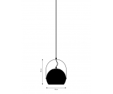 FRANDSEN lampa wisząca BALL W/HANDLE czarny mat