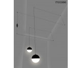 MOOSEE lampa ścienna BOWL DUO czarna