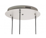 Lampa wisząca CAPRI DISC 3 czarna - 180 LED, aluminium, szkło