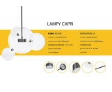 Lampa wisząca CAPRI DISC 3 czarna - 180 LED, aluminium, szkło