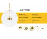 Lampa wisząca CAPRI 6 złota - 60 LED, alumiumium, szkło